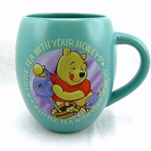 Disney Winnie the Pooh Coffee Mug Little Tea with Your Honey Turquoise Green
